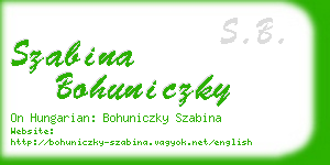 szabina bohuniczky business card